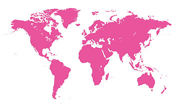 Pink world map