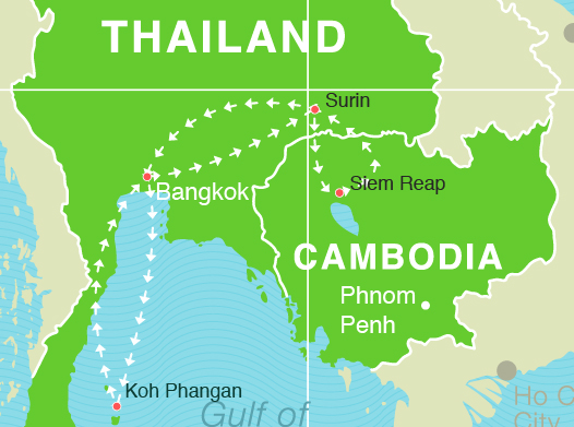 Map of Thailand