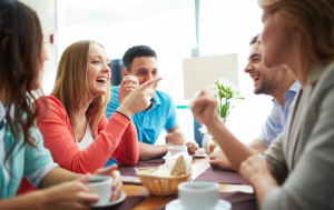 group of TEFL students laughing