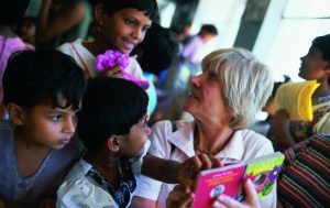 TEFl teacher with students