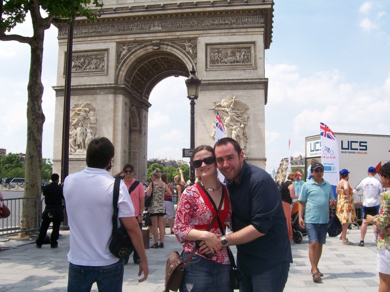 James by the arc de triomphe