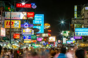 Bustling street in Bangkok