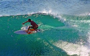 man surfing