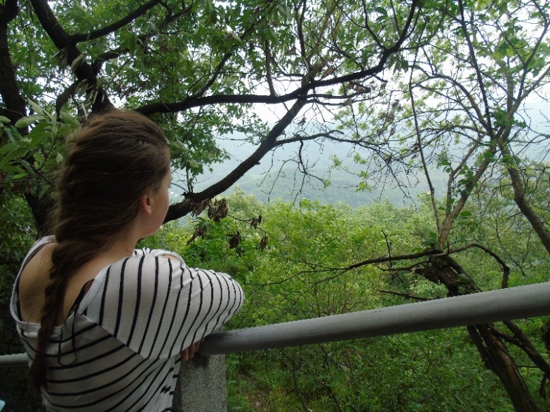 Kelsey overlooking the view