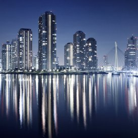 Tokyo, Japan-city skyline at night