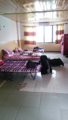 A typical intern bedroom at school in Phnom Penh in Cambodia