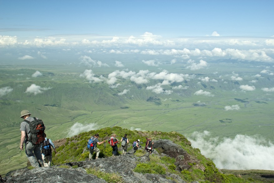 Trekking party in Kenya