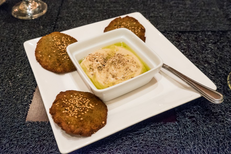 Hummus dish in Colombian Restaurant 