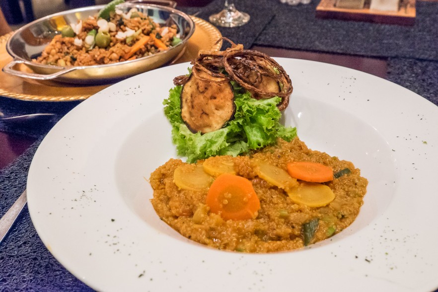 Colombian food at a restaurant 