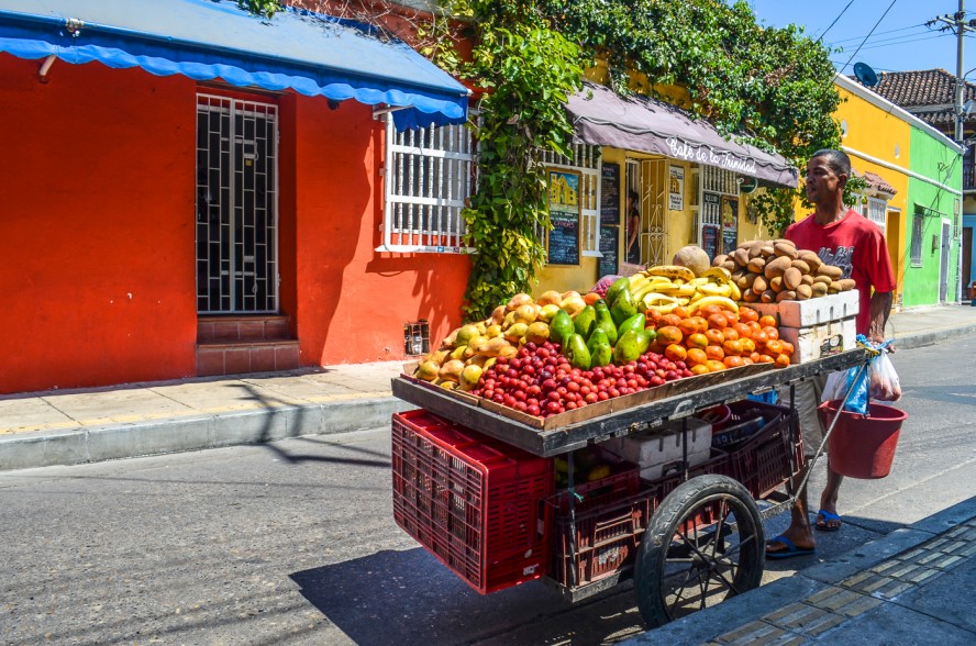 Food cart in Cartagena, Colombia