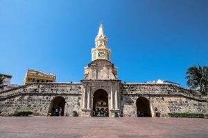 Square with clock in Catanega Colombia