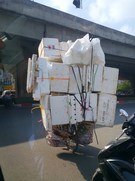 Overloaded bicycle in Vietnam 