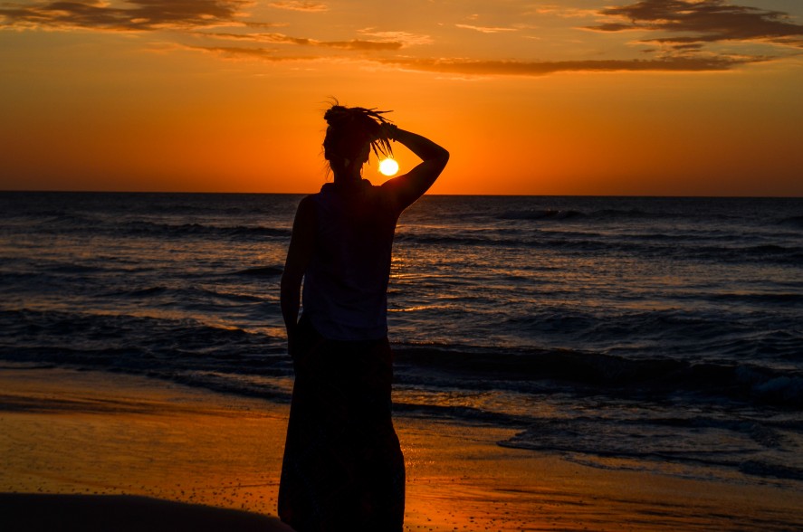 Sunset on the beach in Santa Veronica