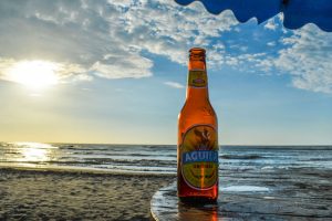 Colombian beer in the afternoon sun