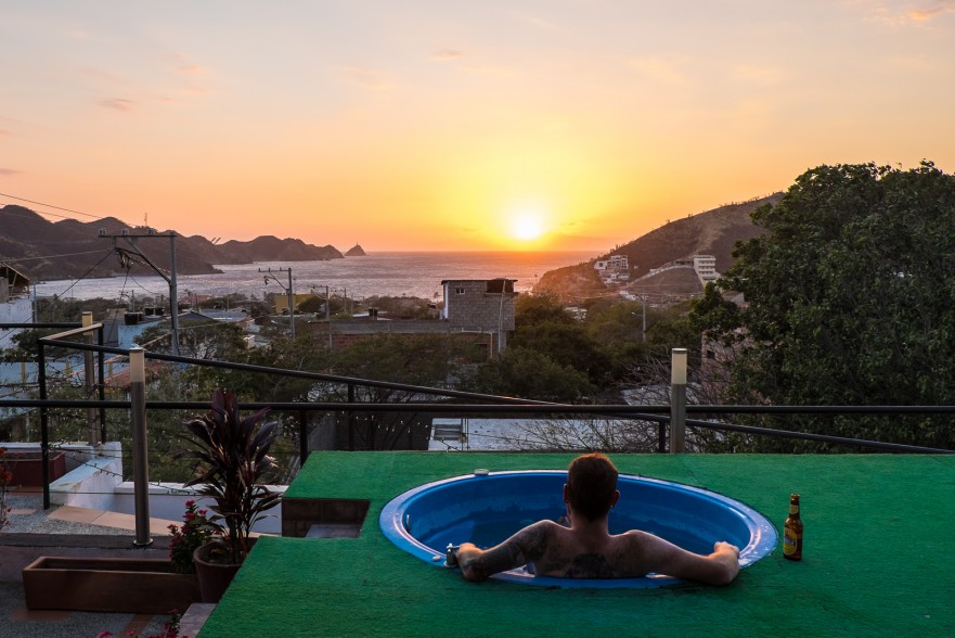 Watching the sunset in Taganga