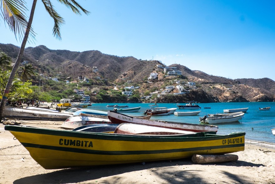 Diving boats in Taganga