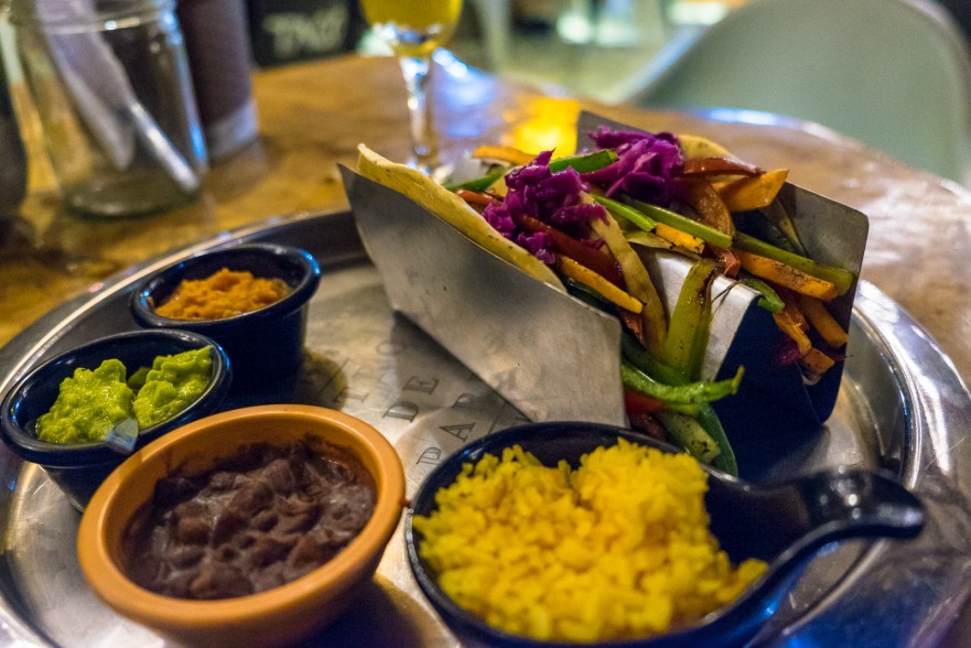 Vegetarian tacos in Colombia