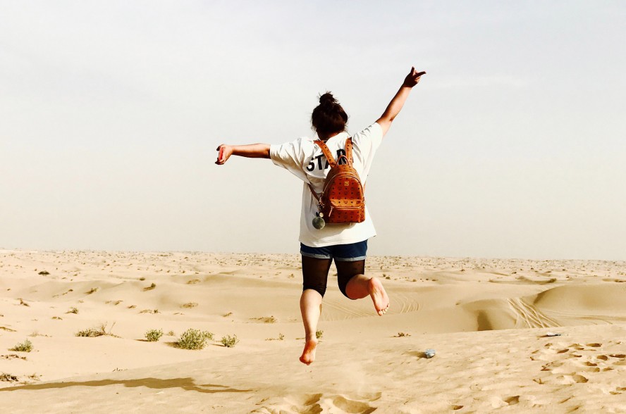 girl in desert