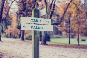 true or false sign