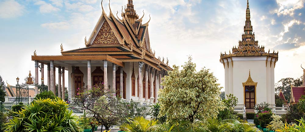 A temple scene in Thailand