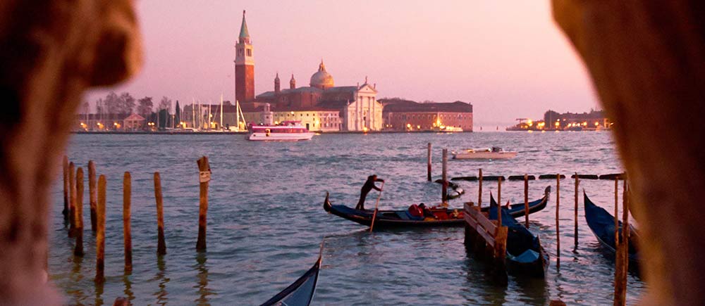 A river scene in Venice, Italy