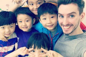 Matthew teaching English in China