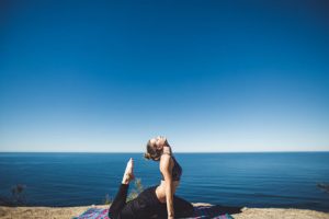 girl doing yoga