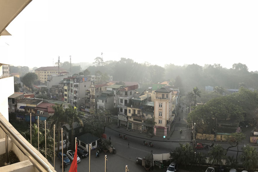 view from hotel in Hanoi