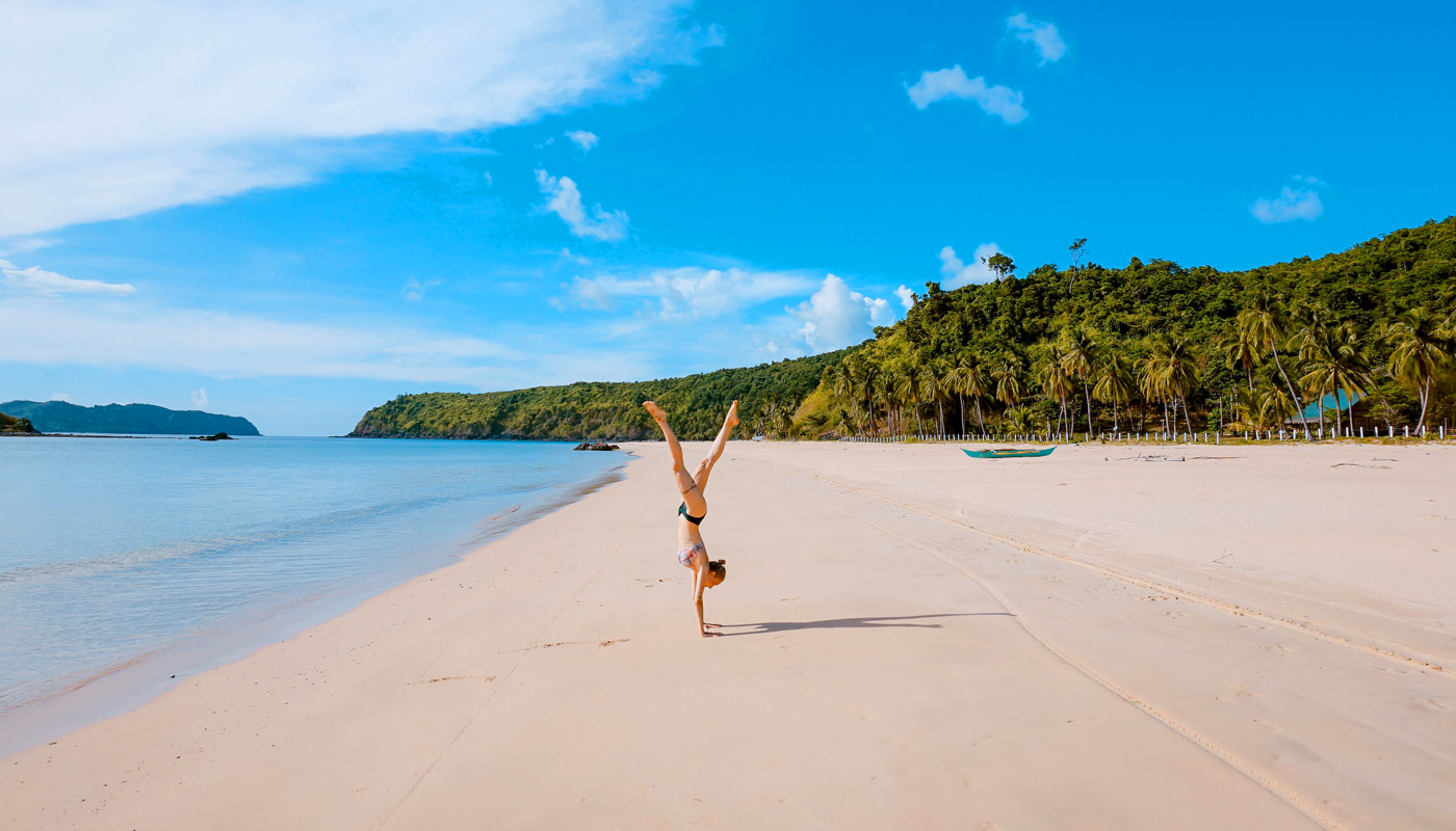 Yoga on the beach