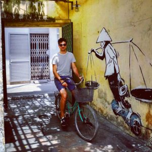 Eoghan on bike