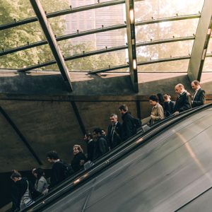 People queueing