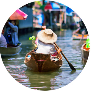 Thai woman in boat