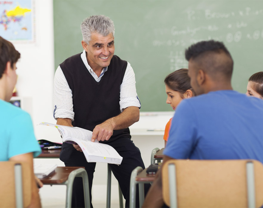 Teacher in classroom