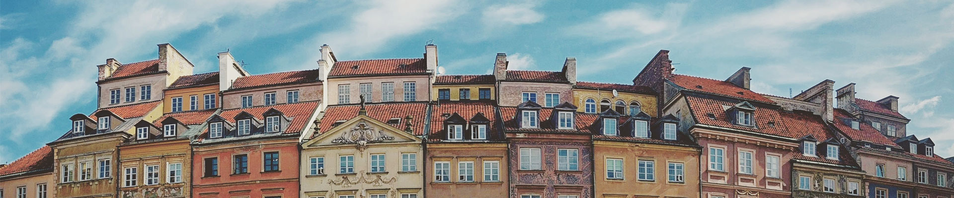 Colourful buildings in Poland