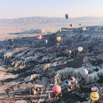 Hot air balloons in Turkey