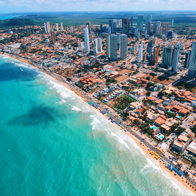 A city by the water in Brazil