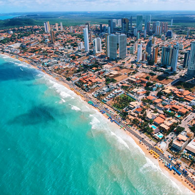A city by the water in Brazil