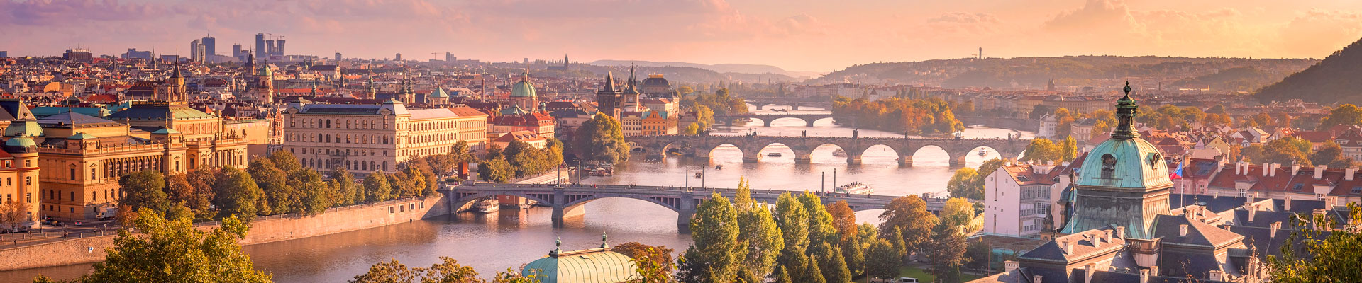 Bridges over a river in the Czech Republic