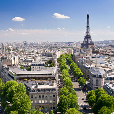 A view of Paris from high up