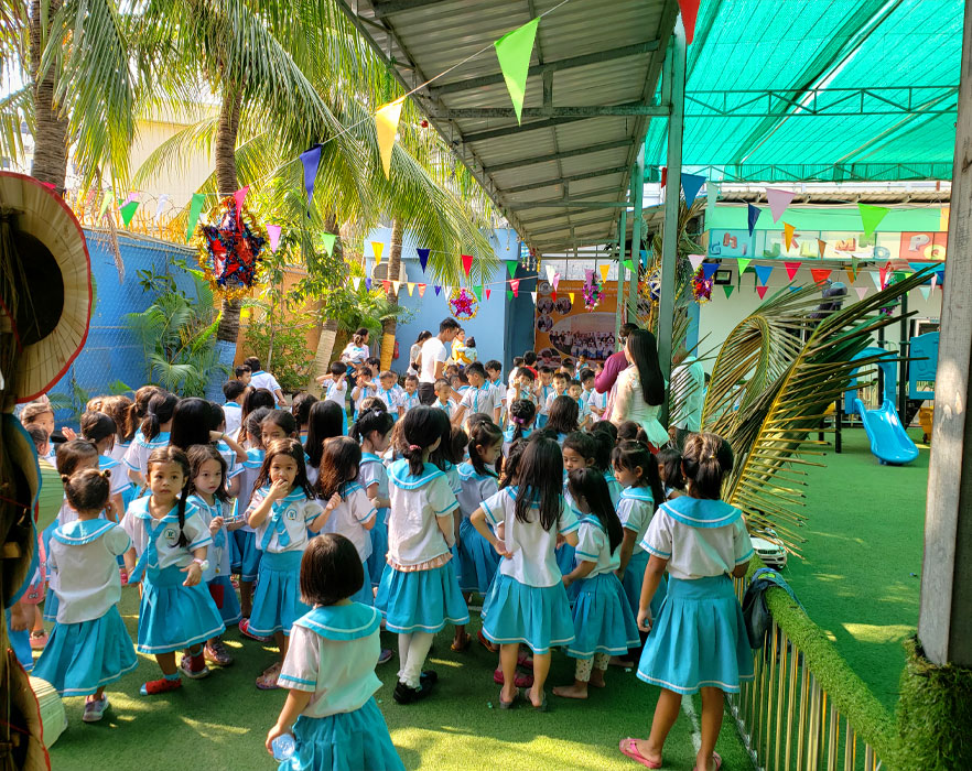 Cambodian kids at school