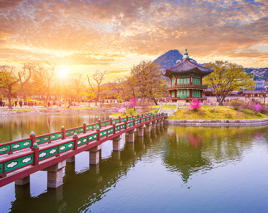 Gyeongbokgung palace in spring, South Korea