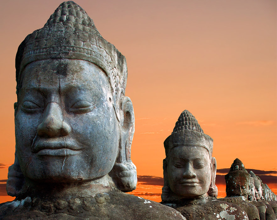 Sculptures of demons of Asia - Cambodia