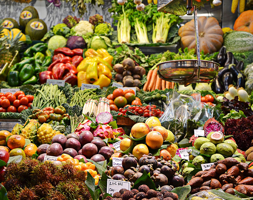 Fresh fruit and vegetables