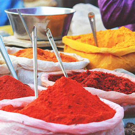 Mix of colourful spices