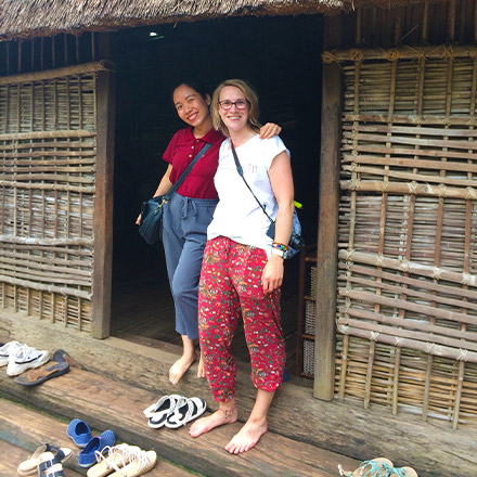 Georgina and friend, Vietnam