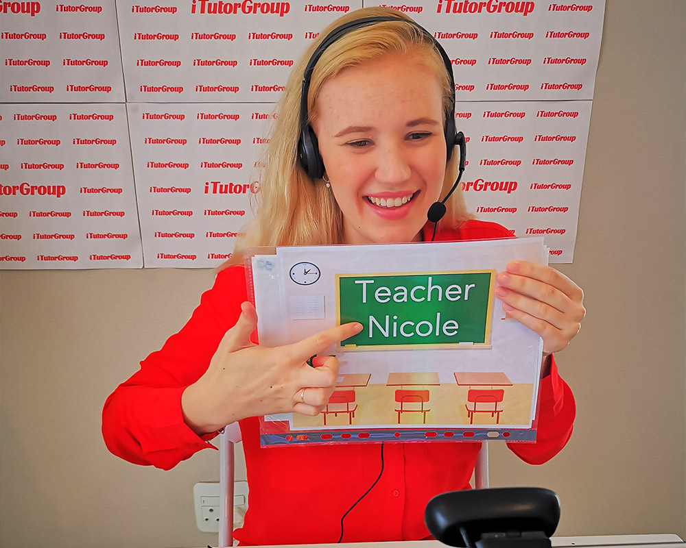 Nicole teaching online