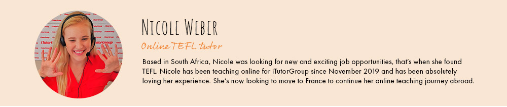 Online South African TEFL Teacher, Nicole