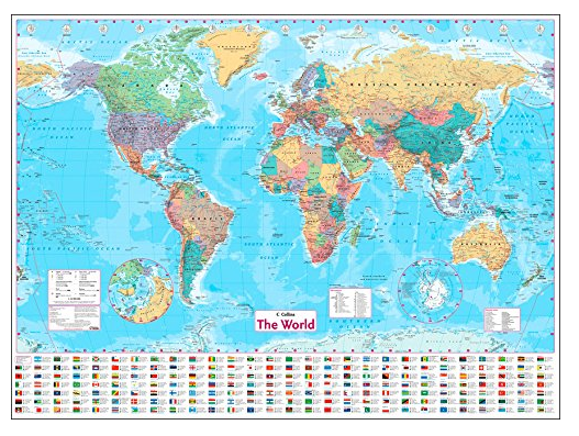 world map poster