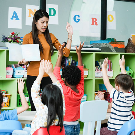 TEFL teacher teaching young students - preview