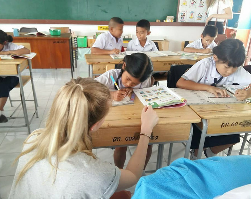 TEFL teacher in classroom